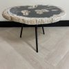 Couchtisch aus versteinertem Holz