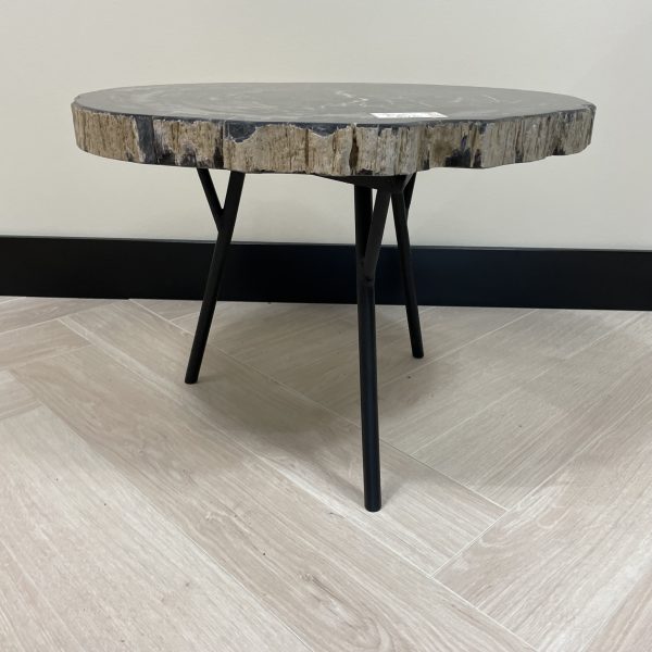 Couchtisch aus versteinertem Holz