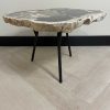 Couchtisch aus versteinertem Holz