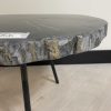 Couchtisch aus versteinertem Holz