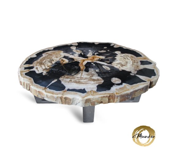 Tisch aus versteinertem Holz