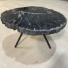 Couchtisch aus versteinertem Holz