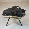 Couchtisch aus versteinertem Holz - Schwarz #411B17
