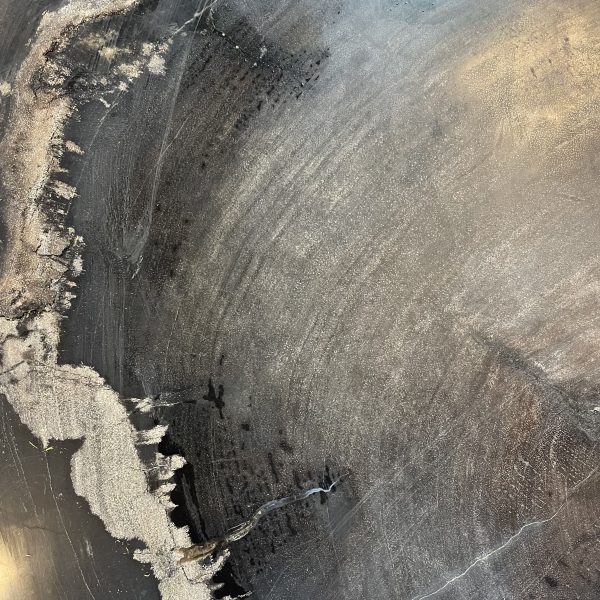 Couchtisch aus versteinertem Holz - Schwarz #410B17 – Bild 3