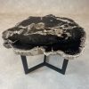 Couchtisch aus versteinertem Holz - Schwarz #484B21