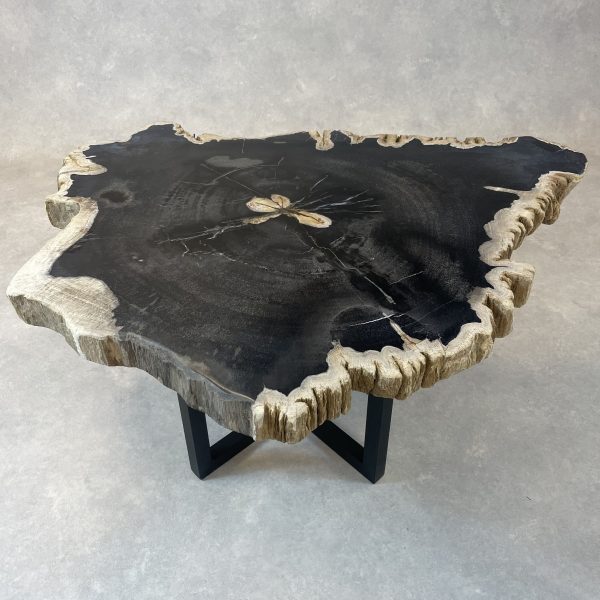 Versteend hout salontafel - Zwart #91B8
