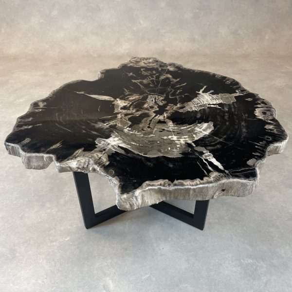 Couchtisch aus versteinertem Holz - Schwarz #483B21 – Bild 3