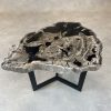 Couchtisch aus versteinertem Holz - Schwarz #481B21