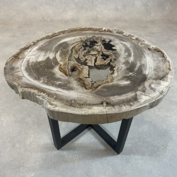 Couchtisch aus versteinertem Holz
