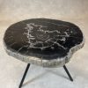 Couchtisch aus versteinertem Holz - Schwarz #419B5