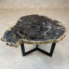 Couchtisch aus versteinertem Holz - Schwarz #88B9 – Bild 2