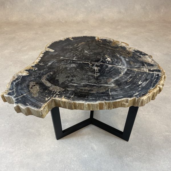 Couchtisch aus versteinertem Holz - Schwarz #88B9 – Bild 2