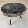 Couchtisch aus versteinertem Holz - Schwarz #99B9