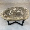 Couchtisch aus versteinertem Holz