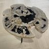 salontafel versteend hout
